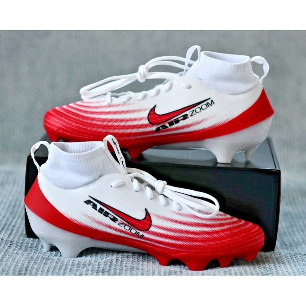 Nike Air Zoom Red and White Cleats